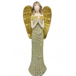 Ángel con ala dorada (19cm)