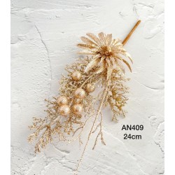 Pick de ramas con flor (dorado)