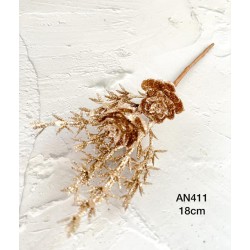 Pick de ramas con flor (dorado)