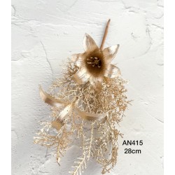 Pick de ramas con flor (dorado)