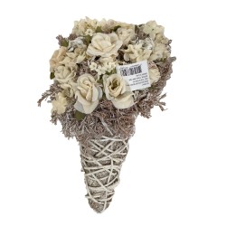 Arreglo floral en Cono (blanco)