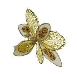 Flor Cardinal Transp Plateada BN373