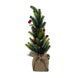Mini Arbol De Navidad De 33Cm Con Base de Yute