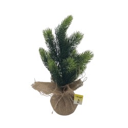 Mini Arbol De Navidad De 30Cm Con Base de Yute
