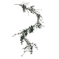 Guirnalda Navideña De Moras Blancas Artificiales De 100Cm