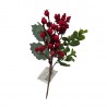 Pick Navideño De Moras Y Hojas Artificiales De 30Cm