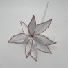 Flor Navideña Tipo Cardinal Blanca De 40Cm
