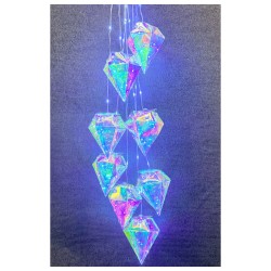 Luces Led Con 5 Diamantes De 13Cm