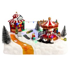 Villa Navideña Con Mini Parque De Diversiones