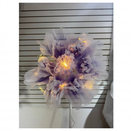 Flor Morada Decorativa Con Luces Led De 170Cm