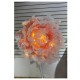 Flor Rosada Decorativa Con Luces Led De 170Cm