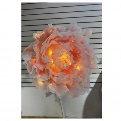 Flor Rosada Decorativa Con Luces Led De 170Cm