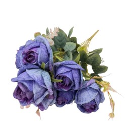 Bouquet De 9 Rosas Artificiales De 49Cm