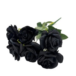 Bouquet De 7 Rosas Blancas Artificiales De 44Cm
