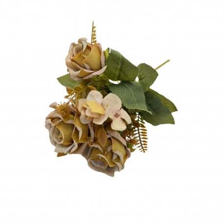 Bouquet De 5 Rosas Artificiales De 35Cm