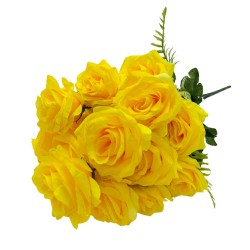 Bouquet De 18 Rosas Artificiales De 58Cm