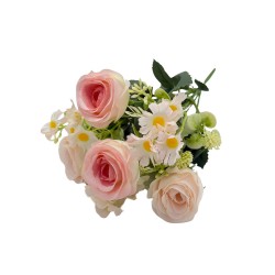 Bouquet Artificial De 7 Rosas De 30Cm