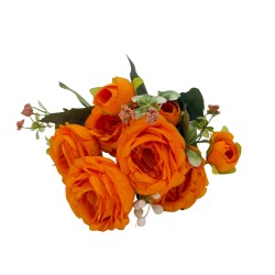 Bouquet Artificial De 5 Rosas De 26Cm