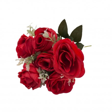 Bouquet Artificial De 7 Rosas De 32Cm