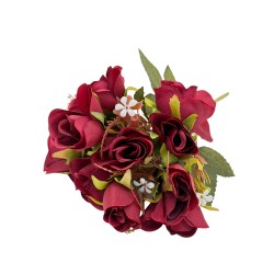 Bouquet Artificial De 5 Rosas De 28Cm