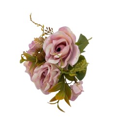 Bouquet Artificial De 5 Rosas de 30cm