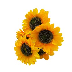 Bouquet Artificial De 5 Girasoles